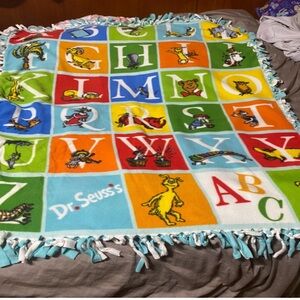 Dr. Seuss Alphabet Kids Throw Blanket - Colorful- Handmade